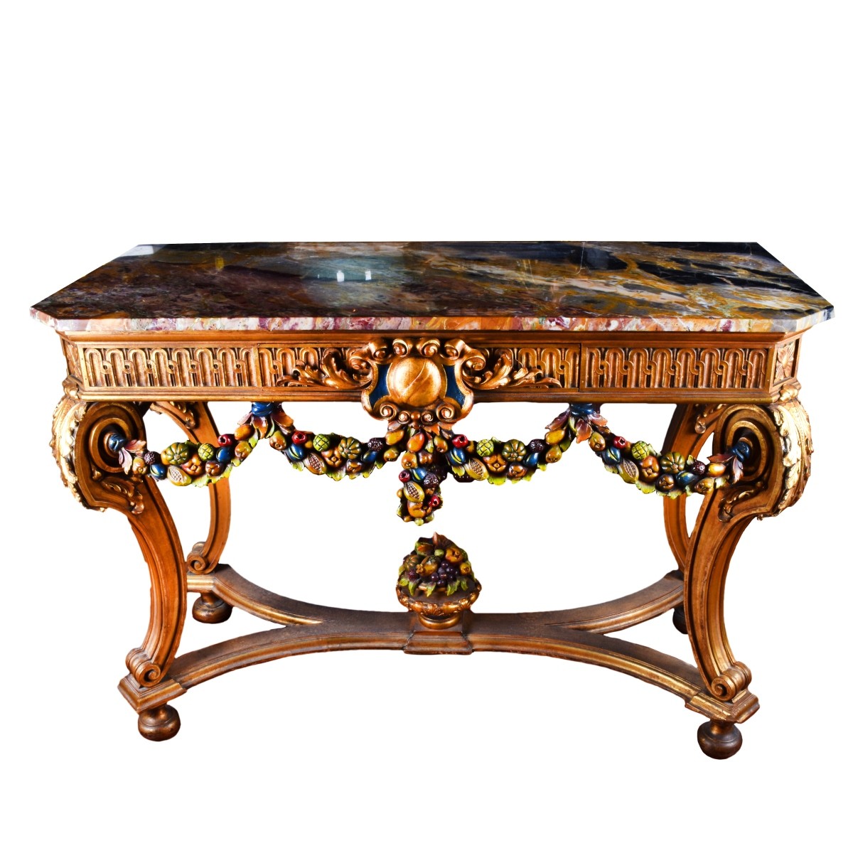 Italian Neoclassical Style Marble Top Console