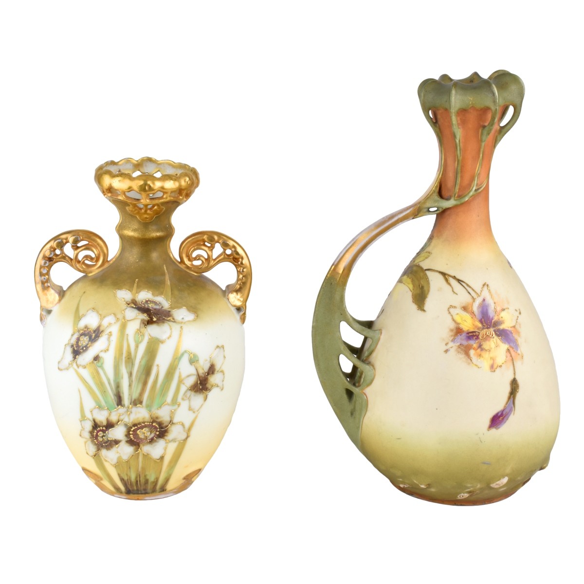 Turn Teplitz Pottery Ewer and Vase