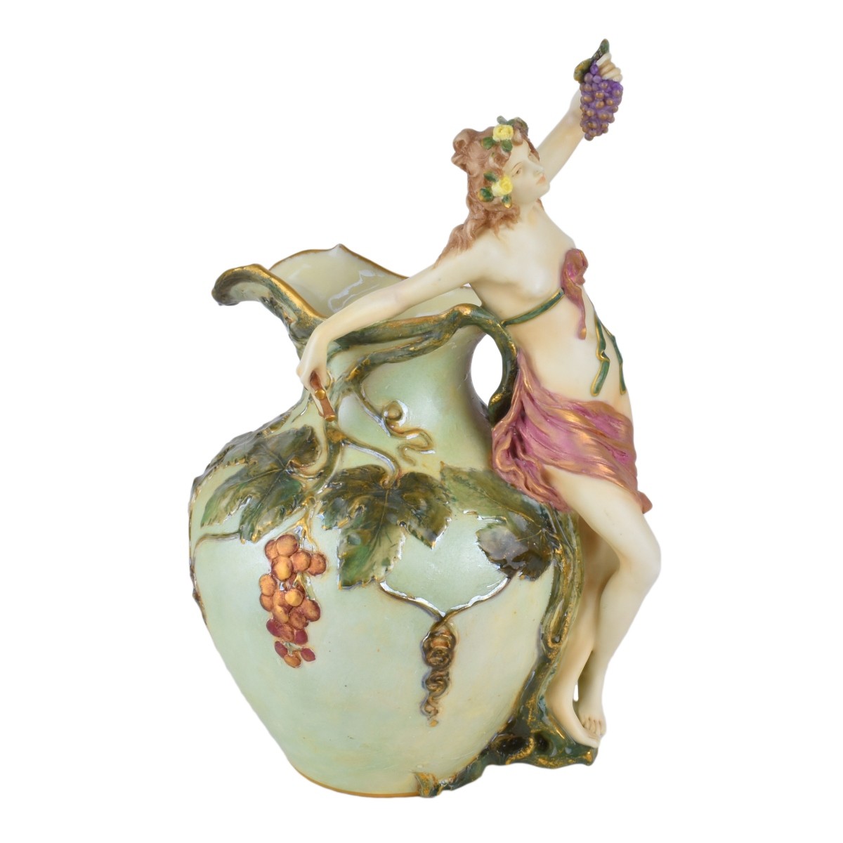 Ernst Wahliss Turn Wien Figural Ewer