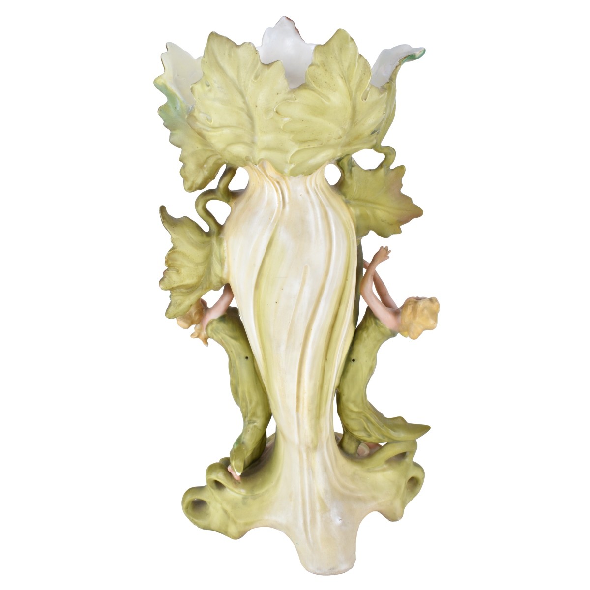 German Art Nouveau Figural Porcelain Vases