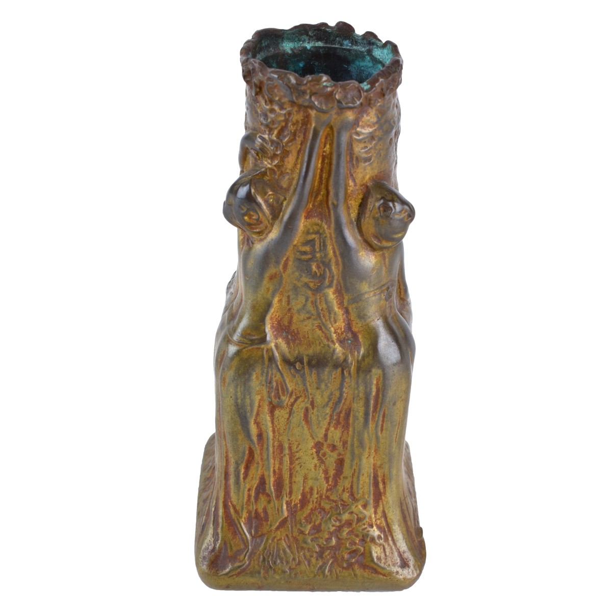 Geschutzt Art Nouveau Austrian Gilt Bronze Vase