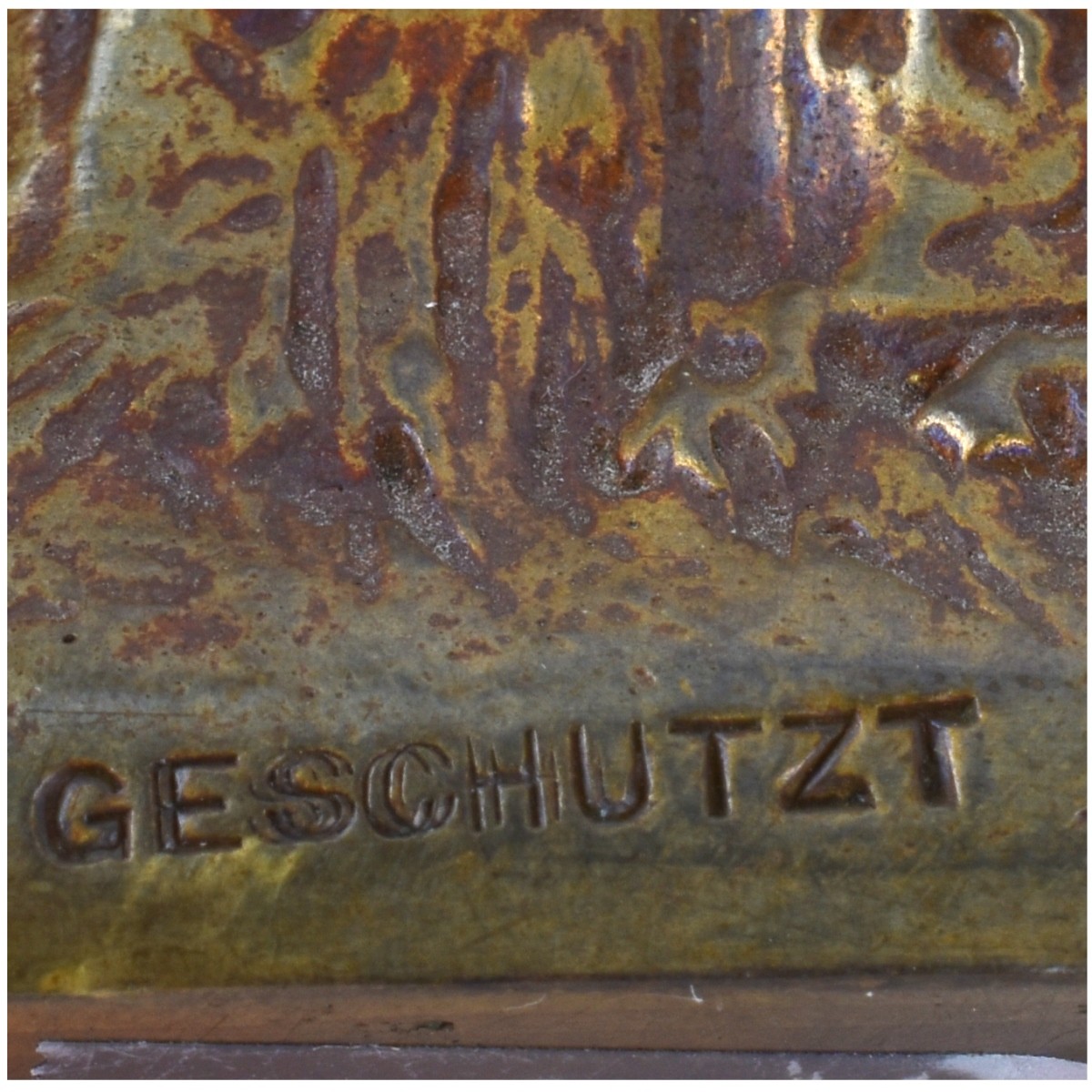 Geschutzt Art Nouveau Austrian Gilt Bronze Vase