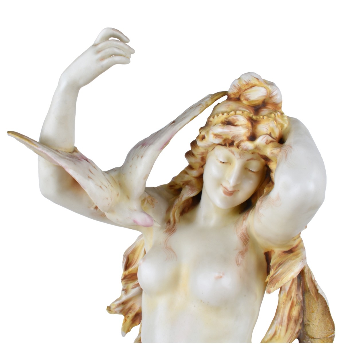 Art Nouveau Amphora Nude Maiden Figurine