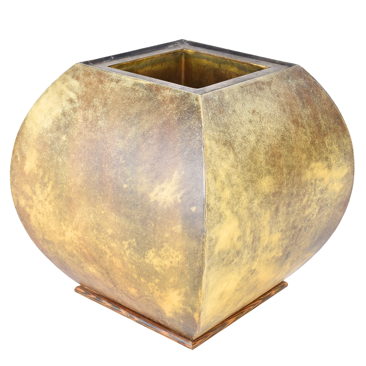 Nicholas Mongiardo Goat Skin and Bronze Planter