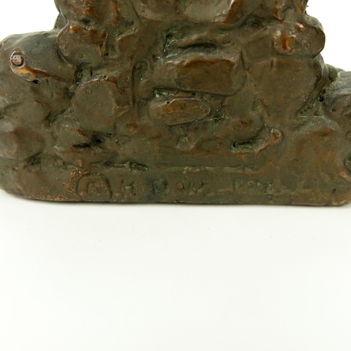 Pair KBW Bronze Clad Bookends Nude At Pond