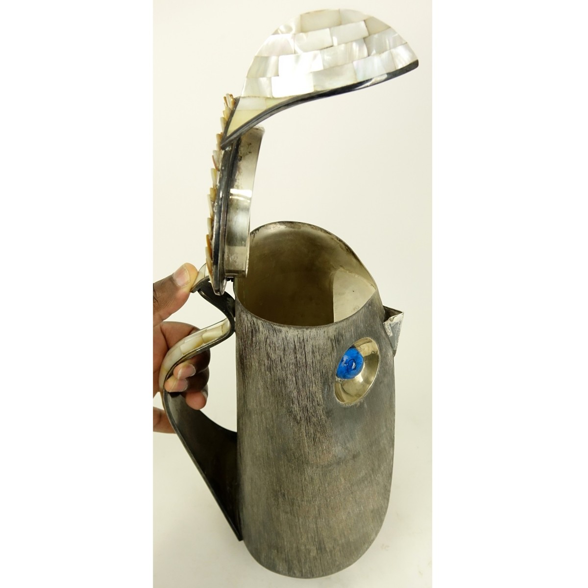 Los Castillo Taxco Silver Plate, MOP, Pitcher