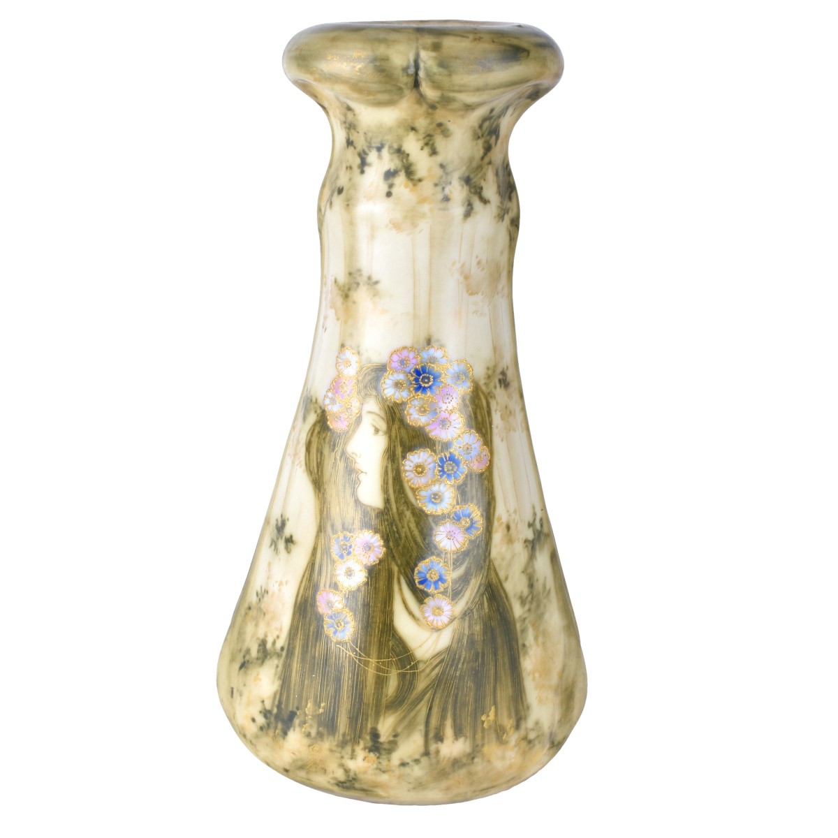 Amphora Art Nouveau Portrait Vase by Paul Dachsel