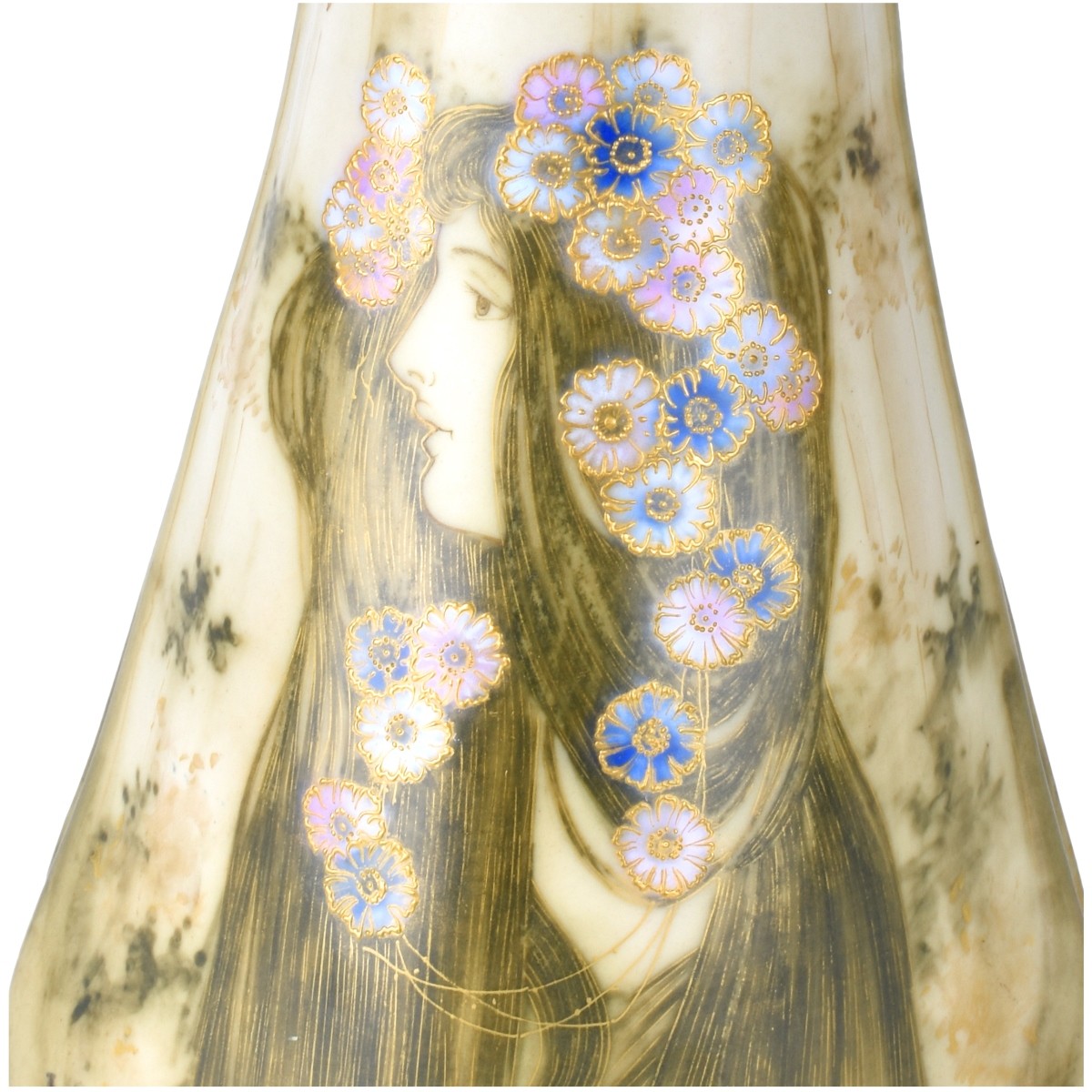 Amphora Art Nouveau Portrait Vase by Paul Dachsel