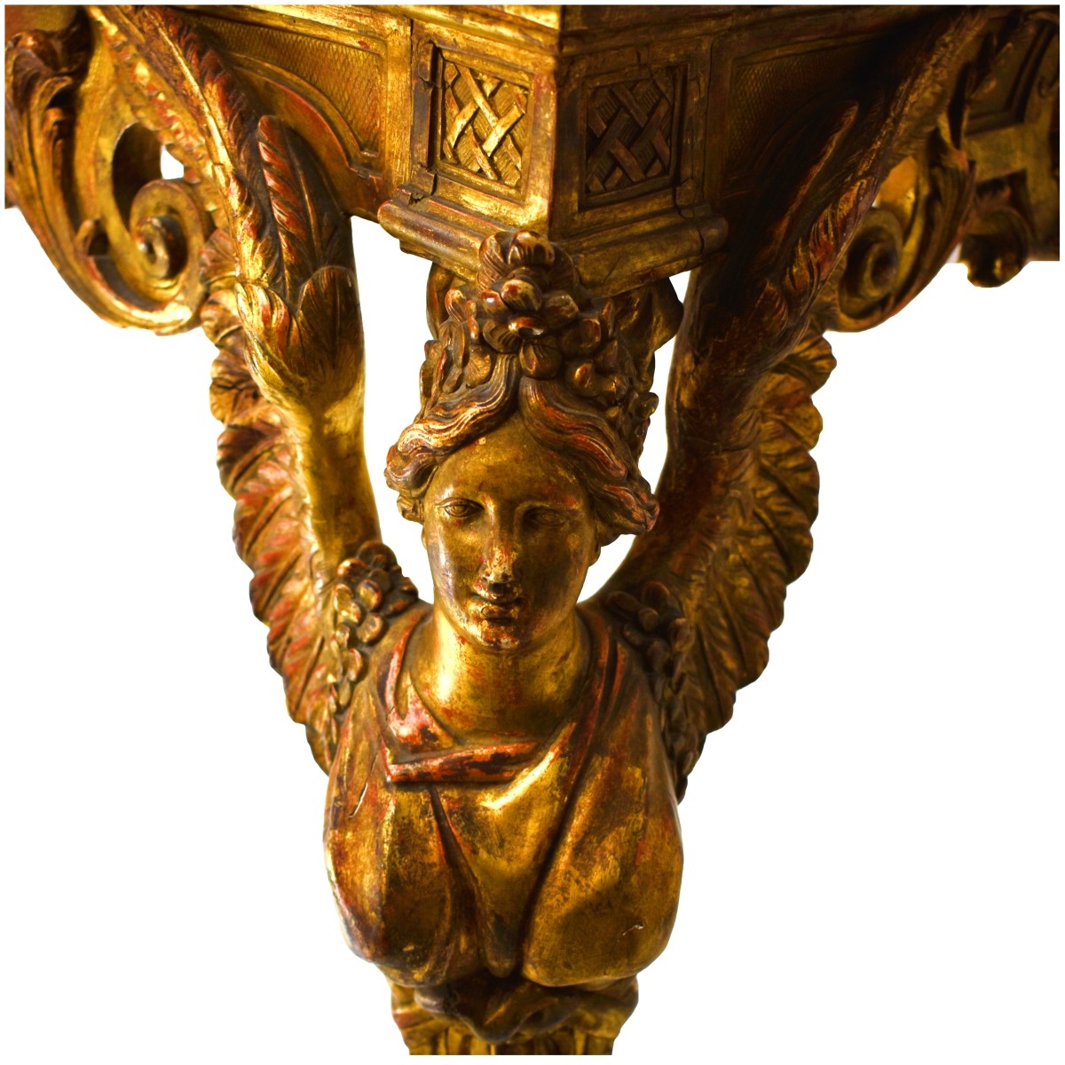 19th Italian Giltwood Carved Console Table