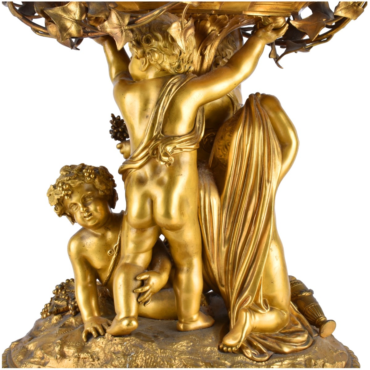 19th Century French Gilt Bronze Putti Centerpiece