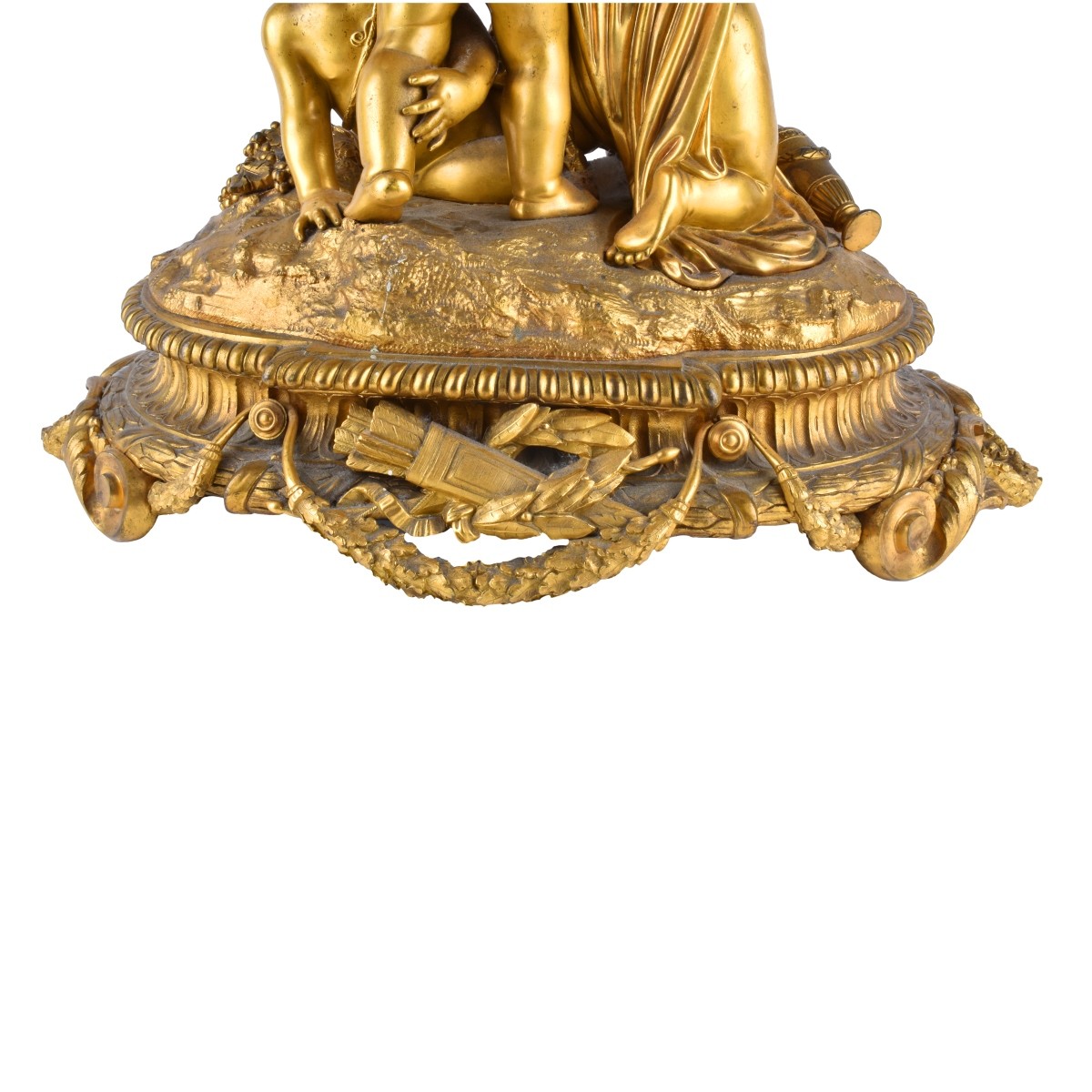 19th Century French Gilt Bronze Putti Centerpiece