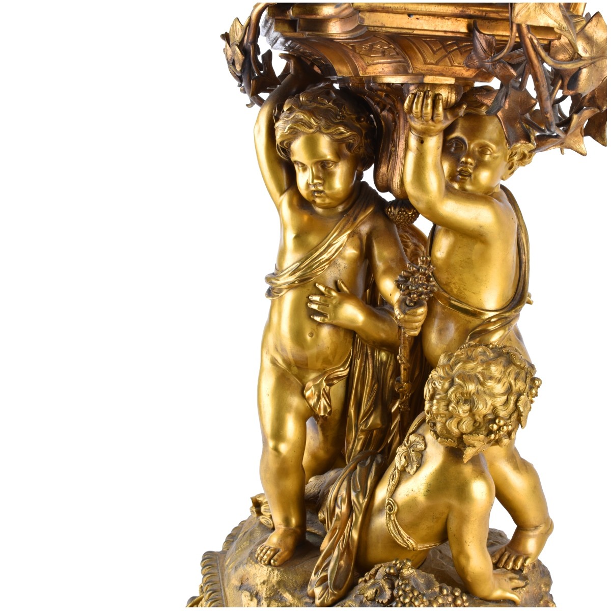 19th Century French Gilt Bronze Putti Centerpiece