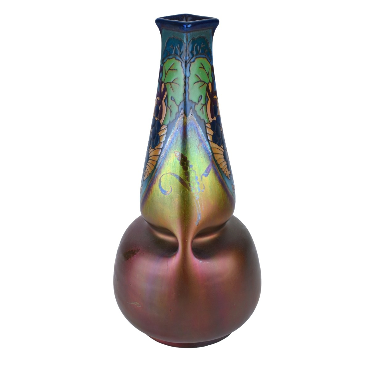 Montieres French Iridescent Art Pottery Vase