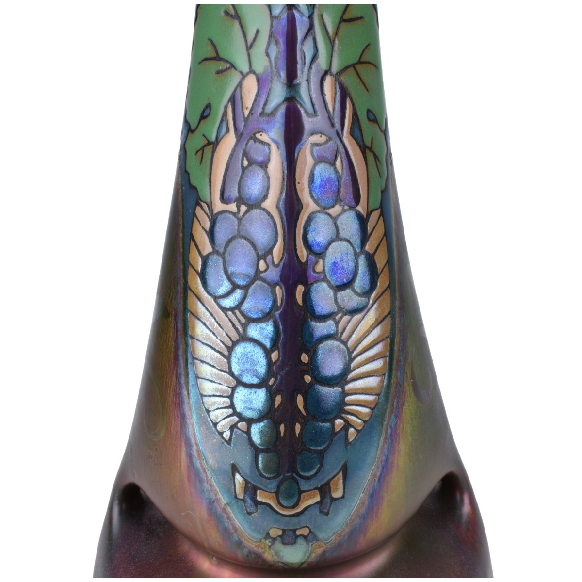 Montieres French Iridescent Art Pottery Vase