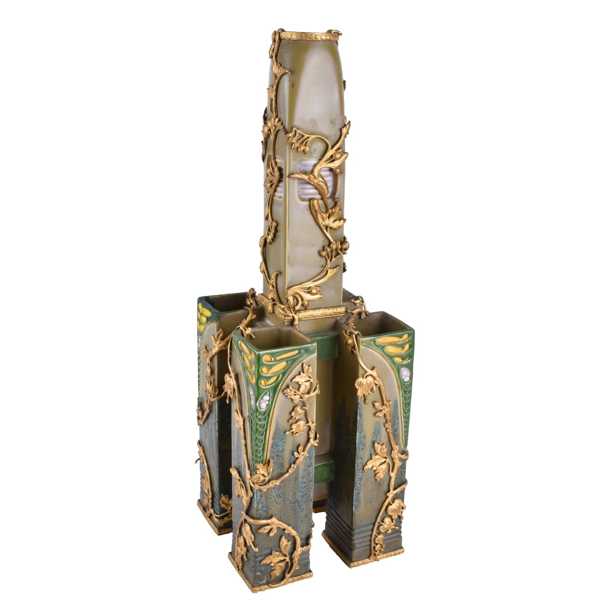 Julius Dressler Art Nouveau Faience Vase