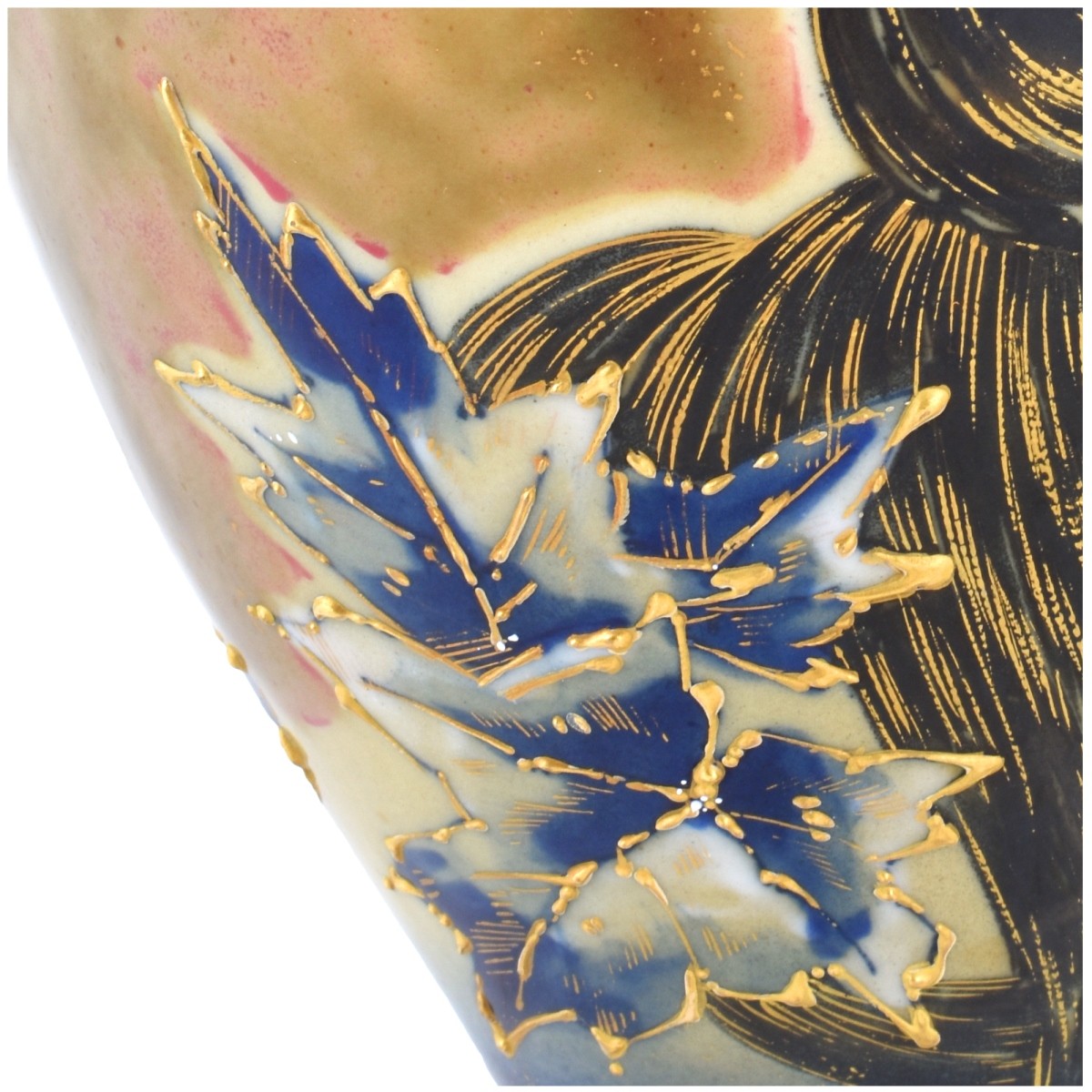 Turn Teplitz Amphora Porcelain Maiden Vase