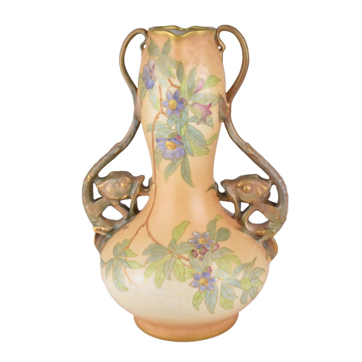 Large Turn Teplitz Amphora Vase
