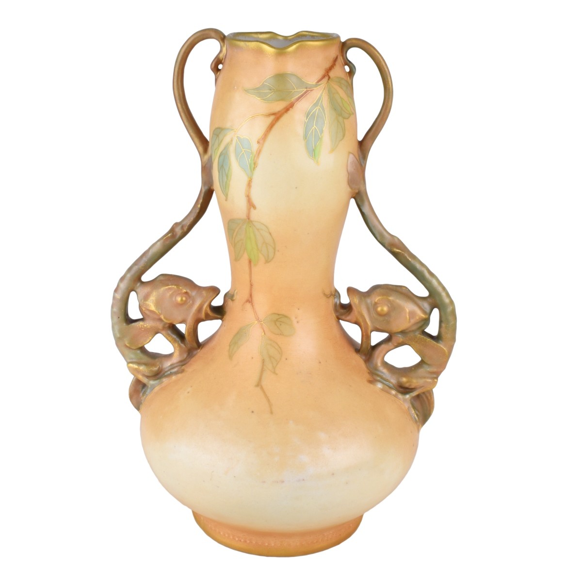 Large Turn Teplitz Amphora Vase