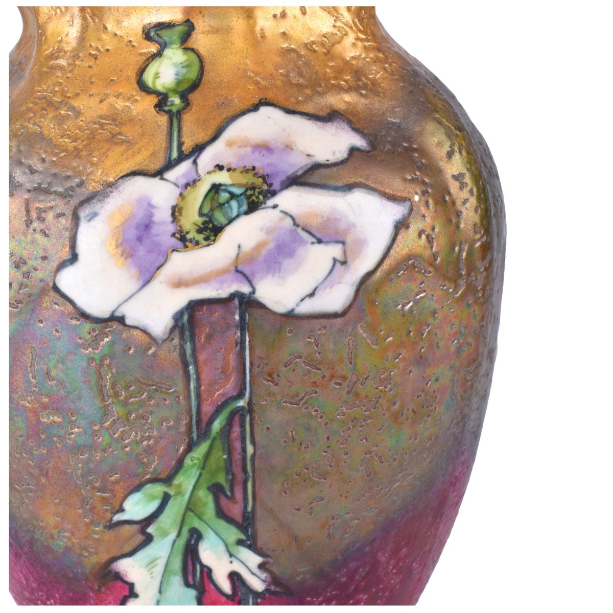 Amphora Art Nouveau Gres Poppy Vase