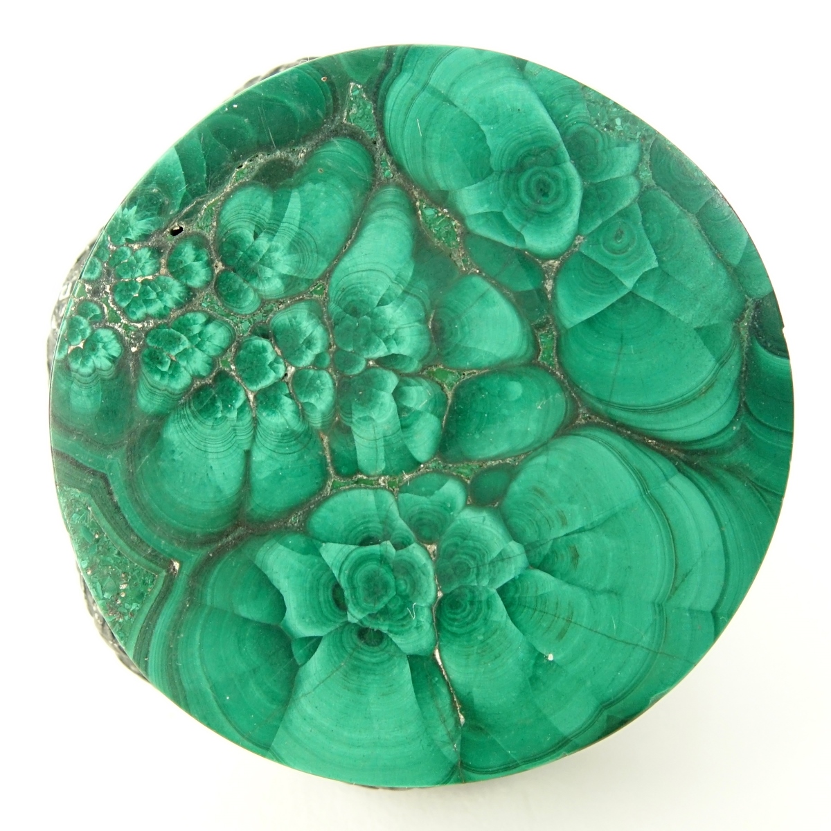 Faberge 88 Russian Silver and Malachite Dog