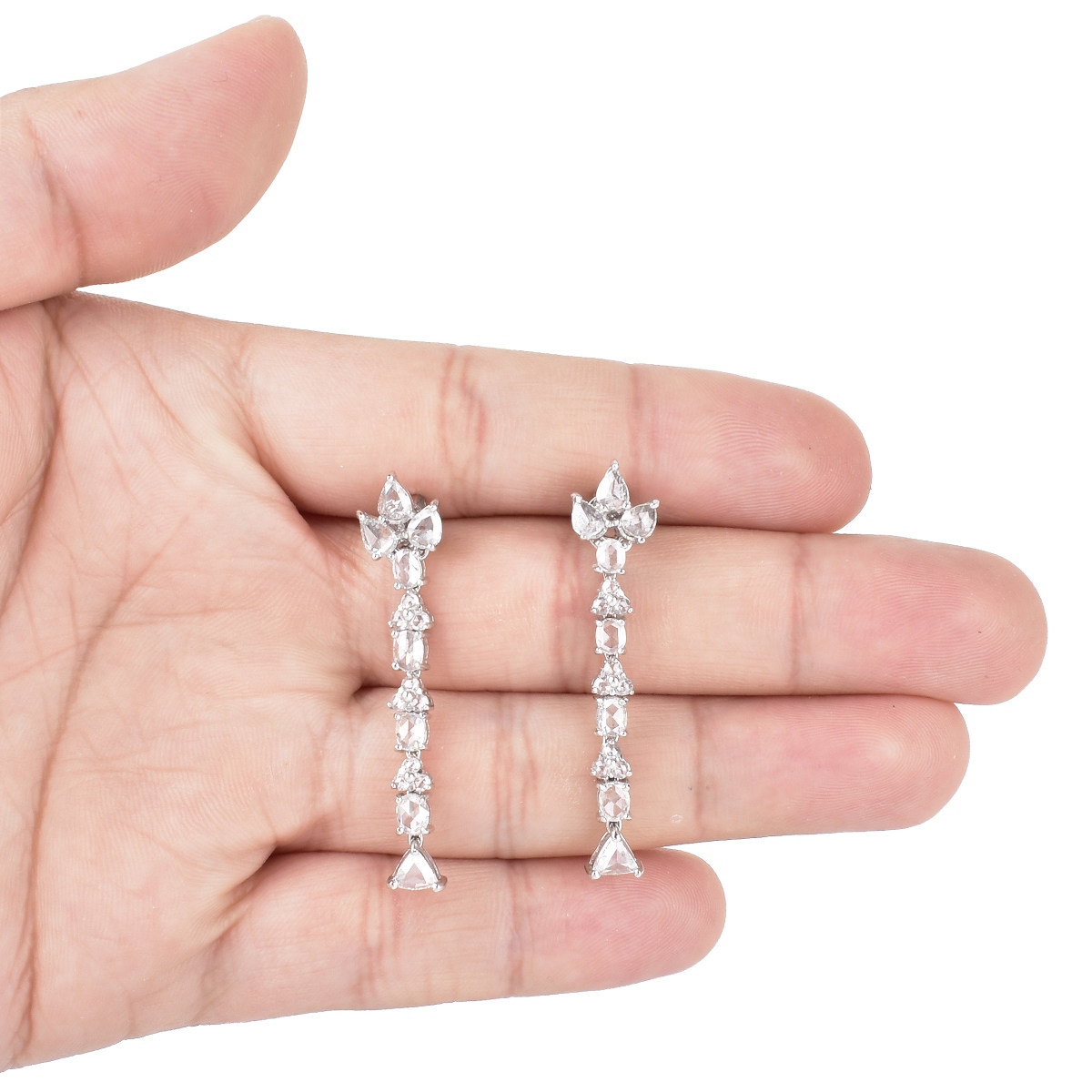 5.20ct Diamond and 18K Gold Earrings