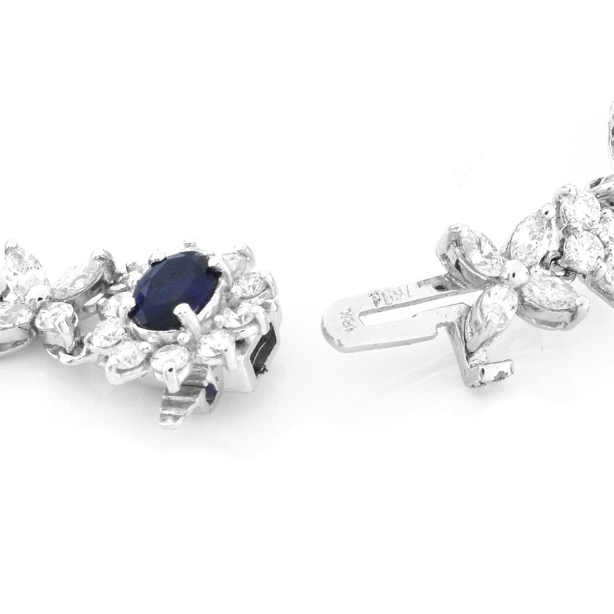 Diamond, Sapphire and 18K Gold Bracelet