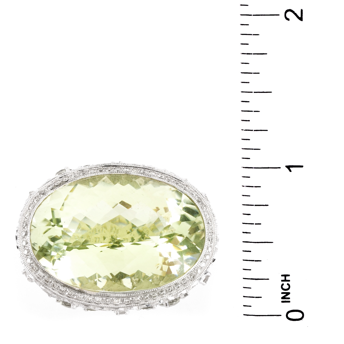 40.23ct Prasiolite and 18K Gold Ring