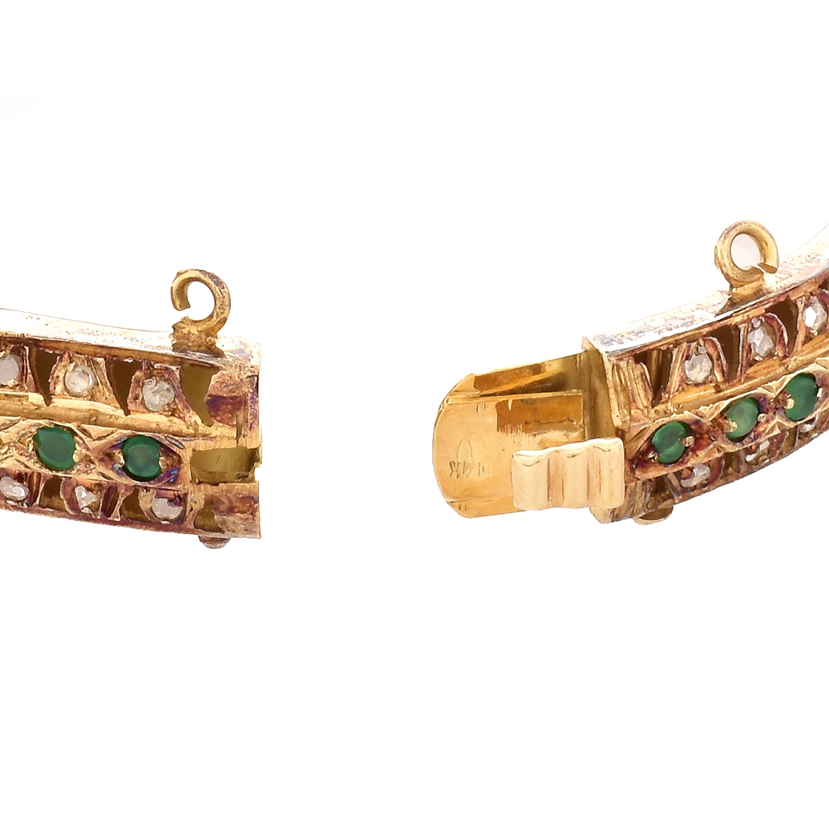 Vintage Emerald, Diamond and 14K Bracelet. | Kodner Auctions