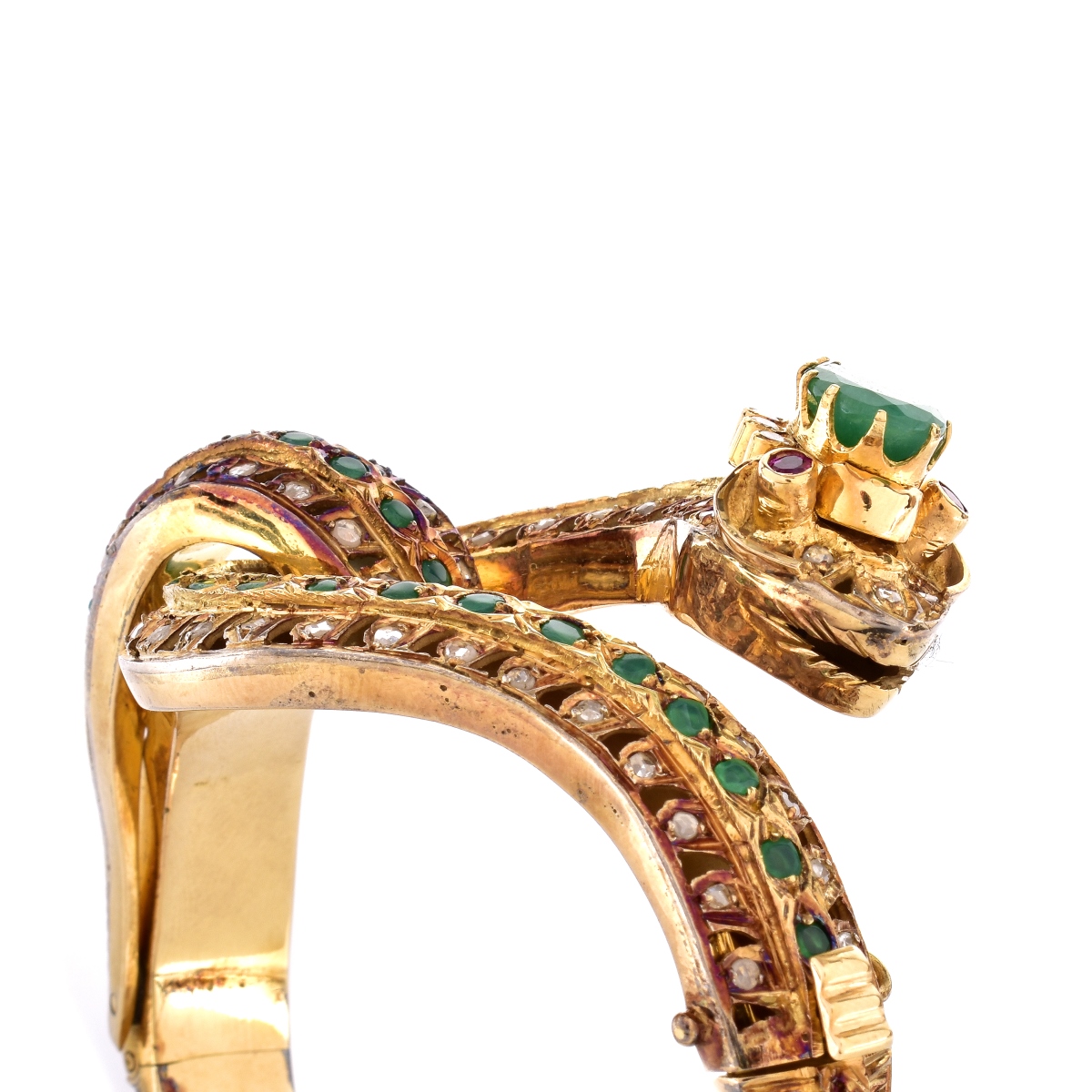 Vintage Emerald, Diamond and 14K Bracelet. | Kodner Auctions