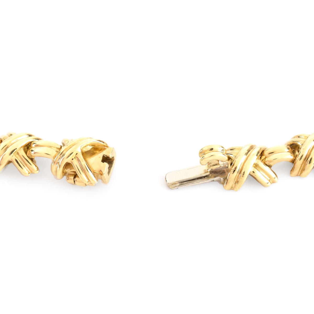 Tiffany & Co Diamond and 18K Gold X Necklace