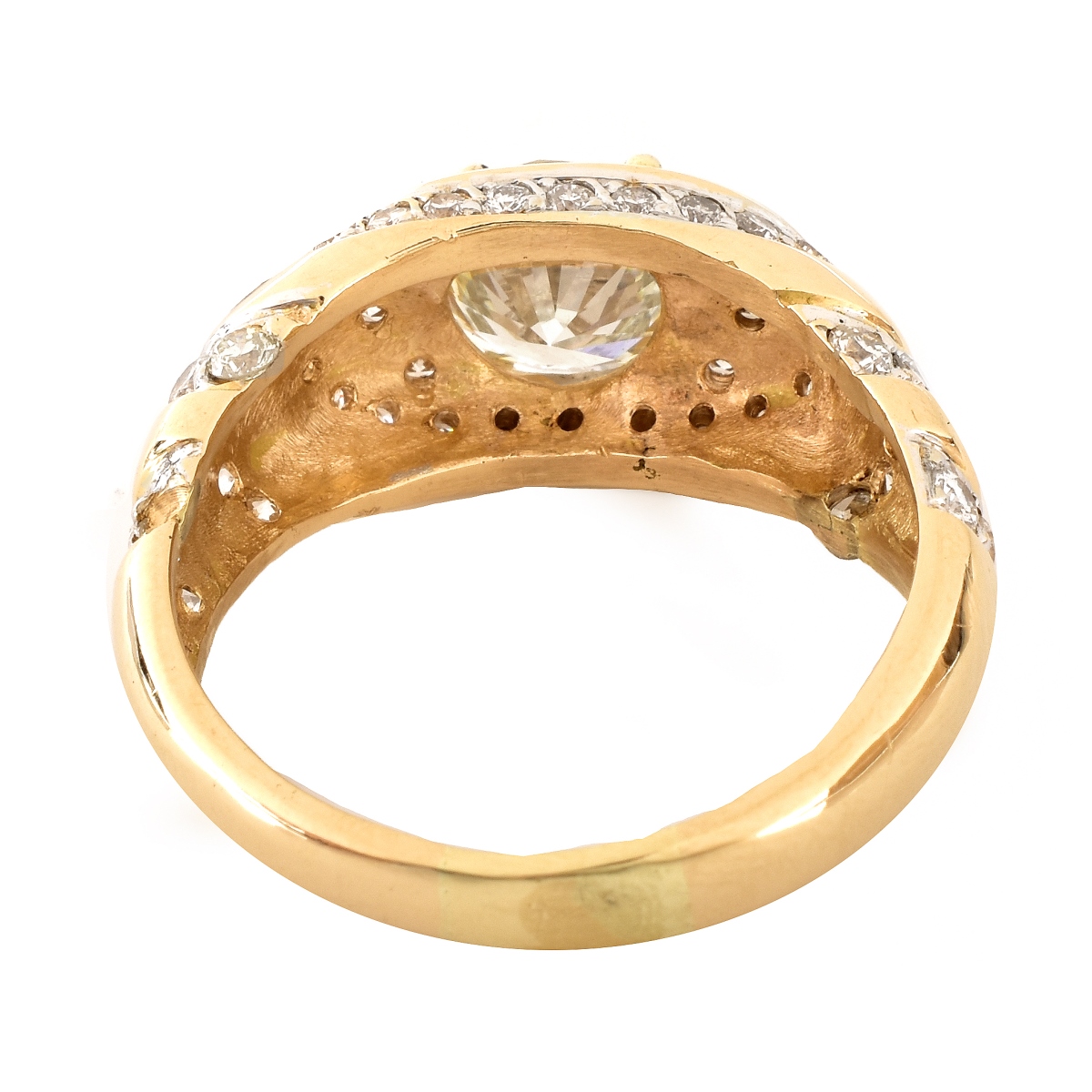 Man's 4.0ct TW Diamond and 14K Gold Ring