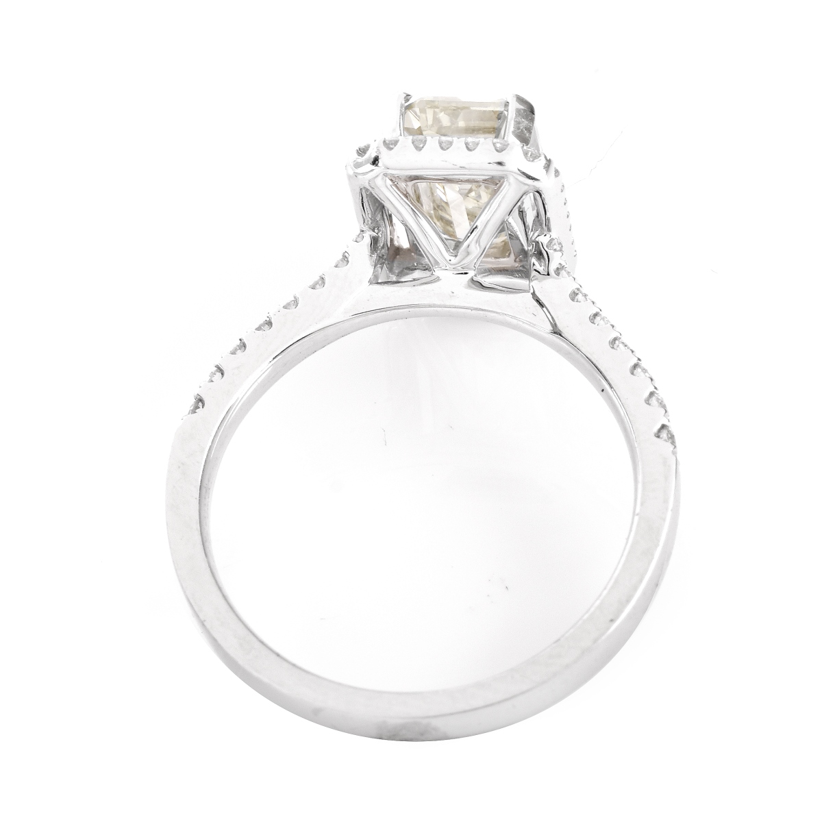 2.10ct Emerald Cut Diamond Engagement Ring