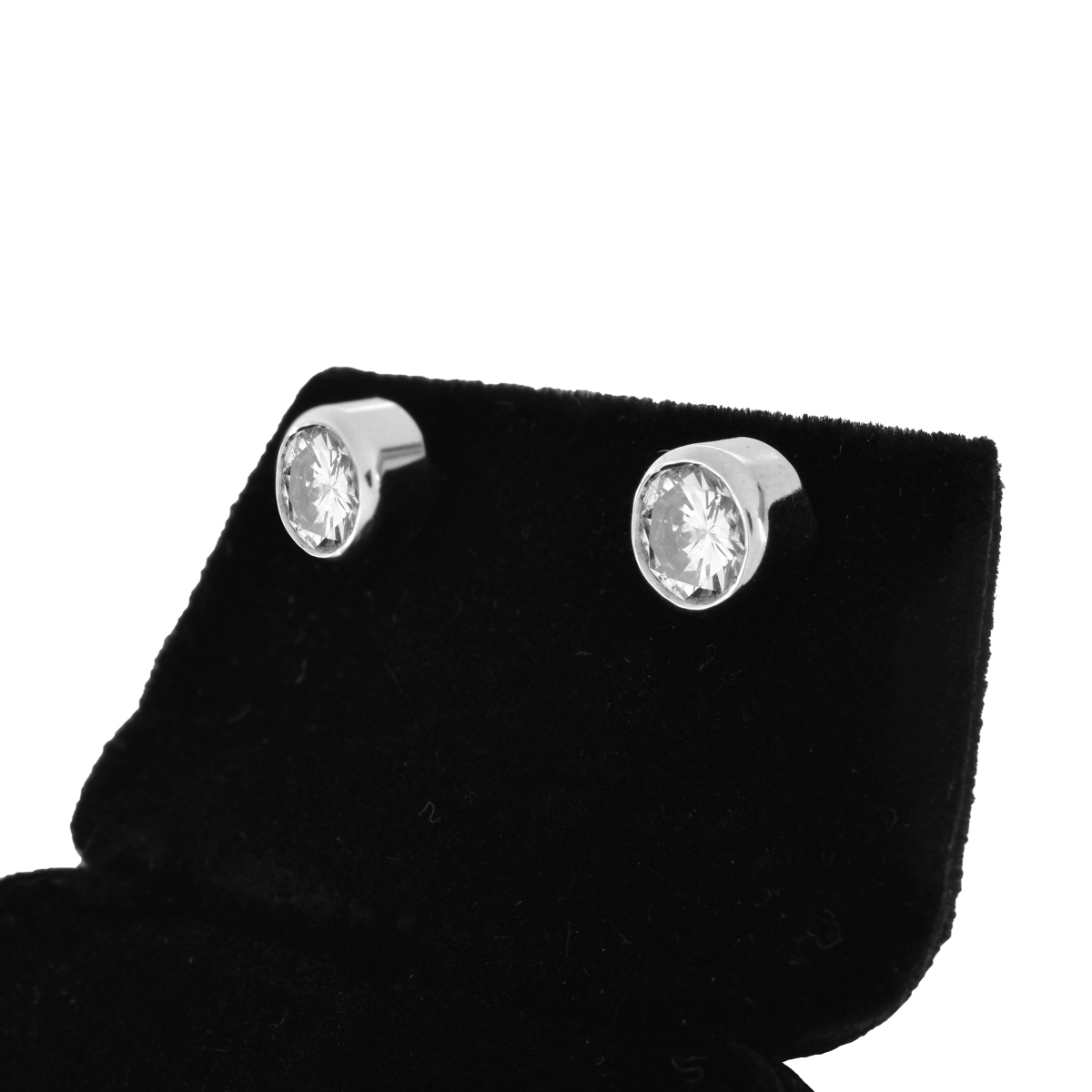 1.60ct TW Diamond and 14K Gold Ear Studs