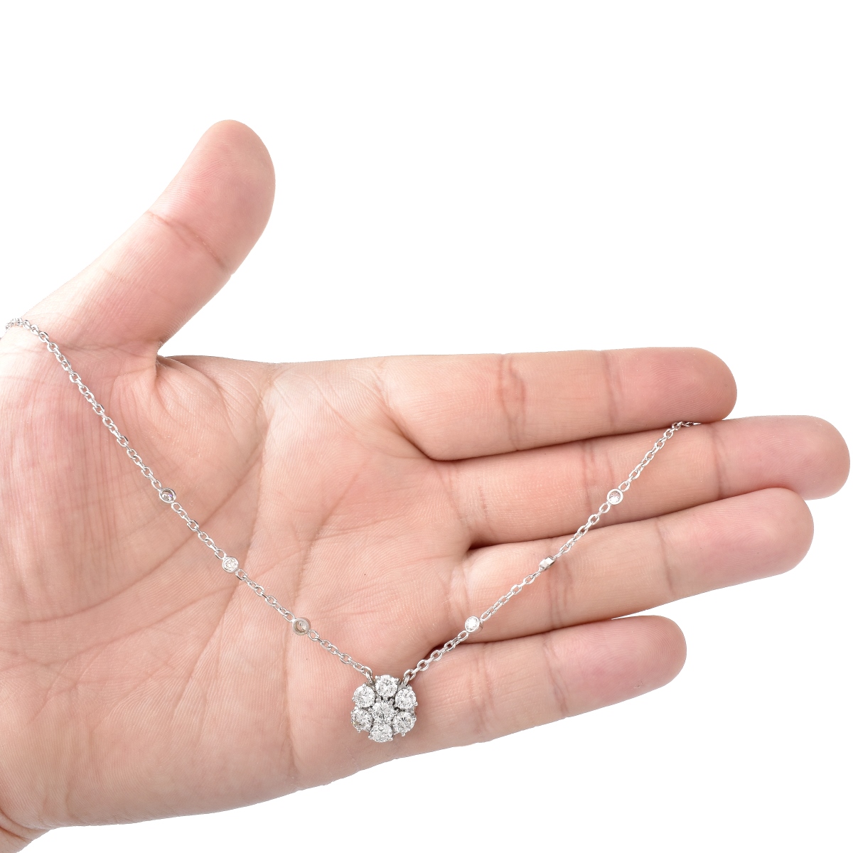 2.0ct TW Diamond and 14K Gold Necklace