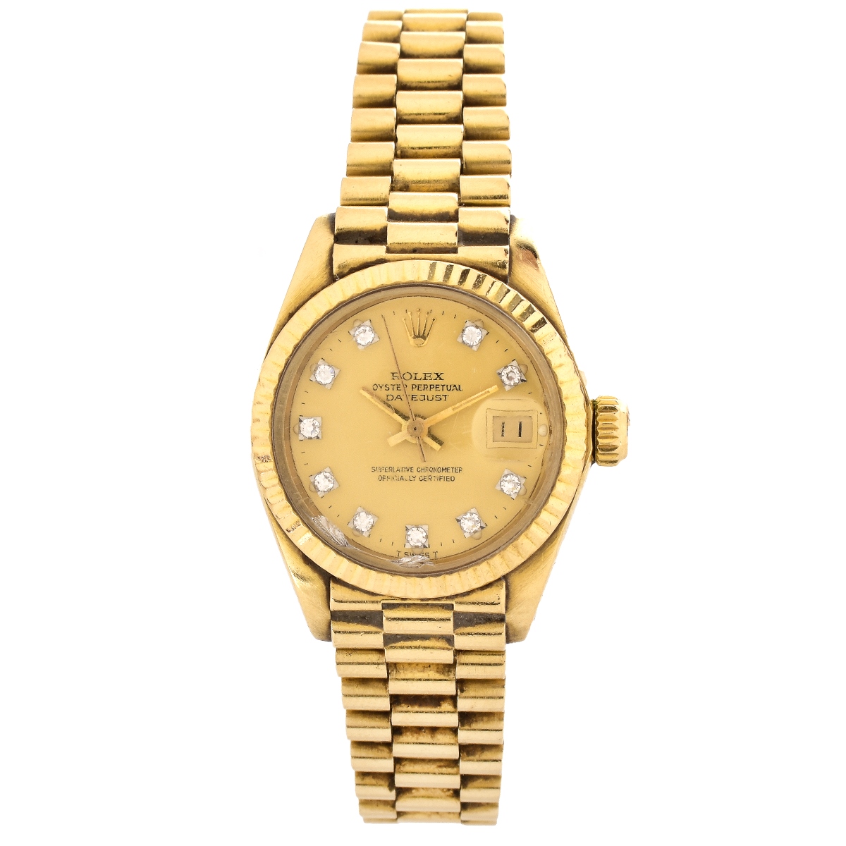 Lady's Rolex 18K Gold Date Just Watch