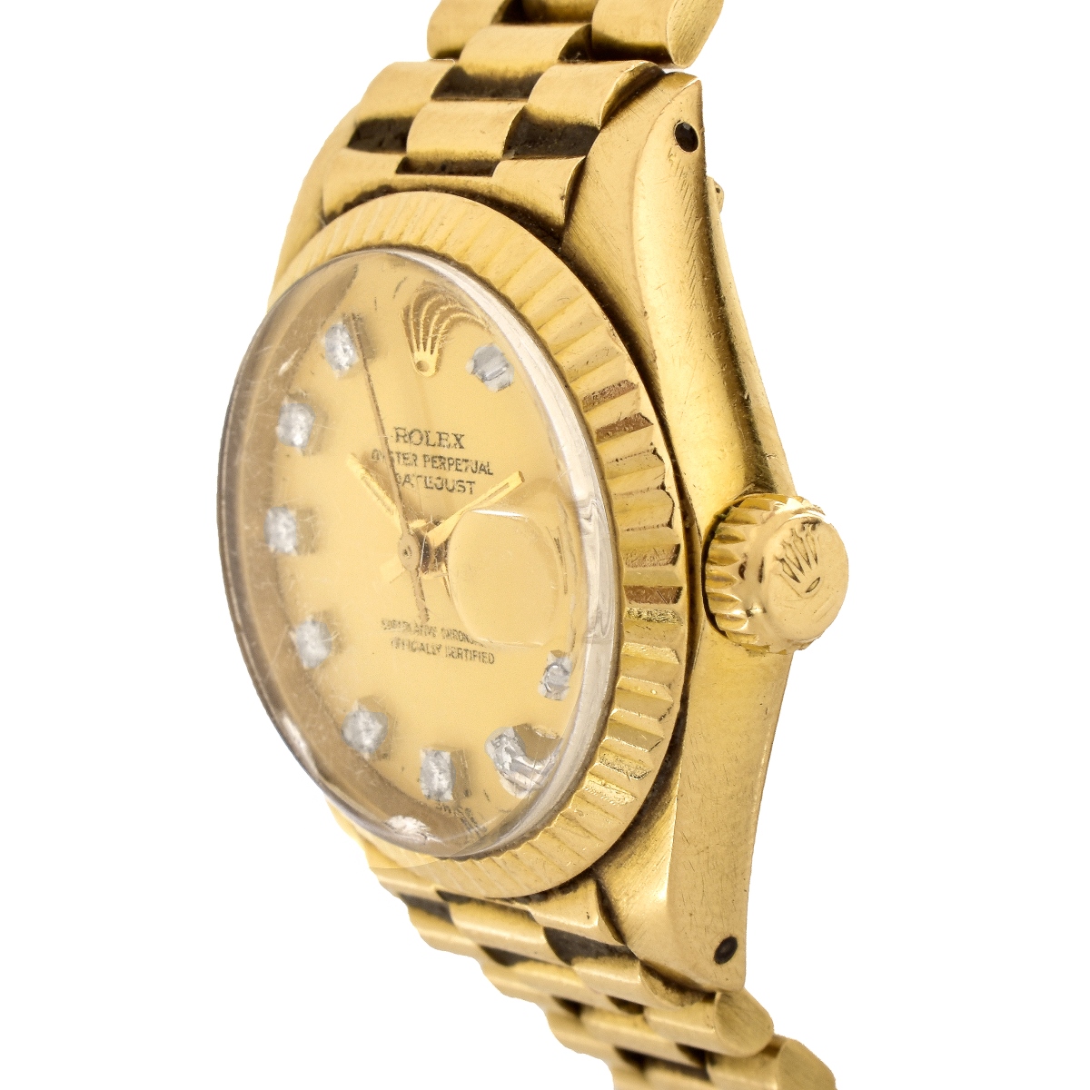 Lady's Rolex 18K Gold Date Just Watch