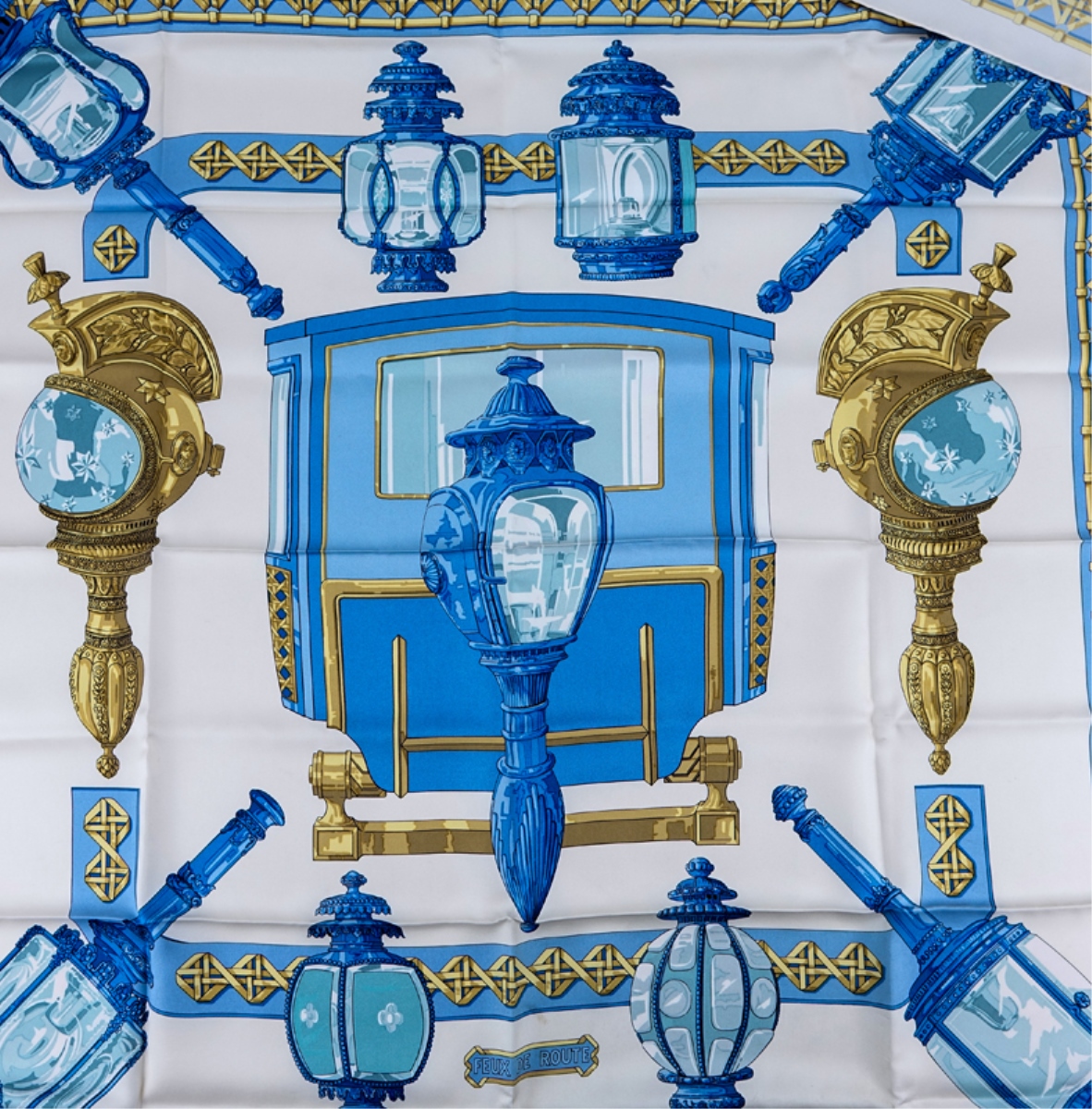 Hermes Silk Scarf "Feux De Route"