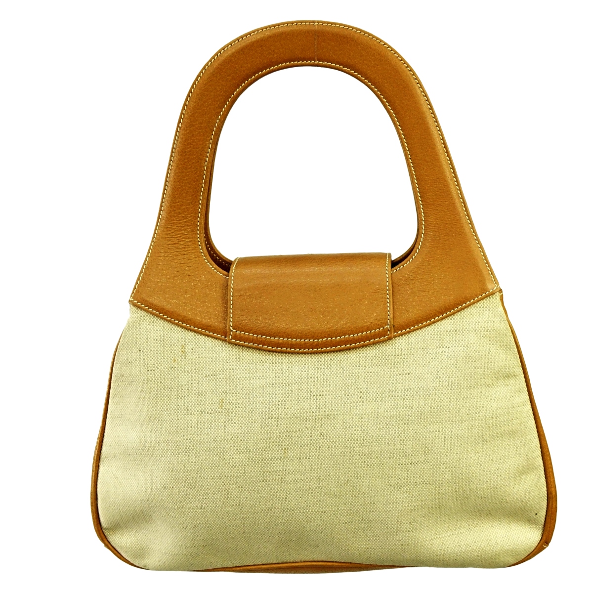 Gucci Vintage Canvas & Leather Top Handle Handbag