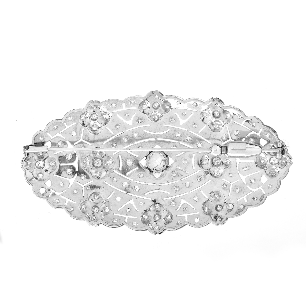 Antique Diamond and Platinum Brooch