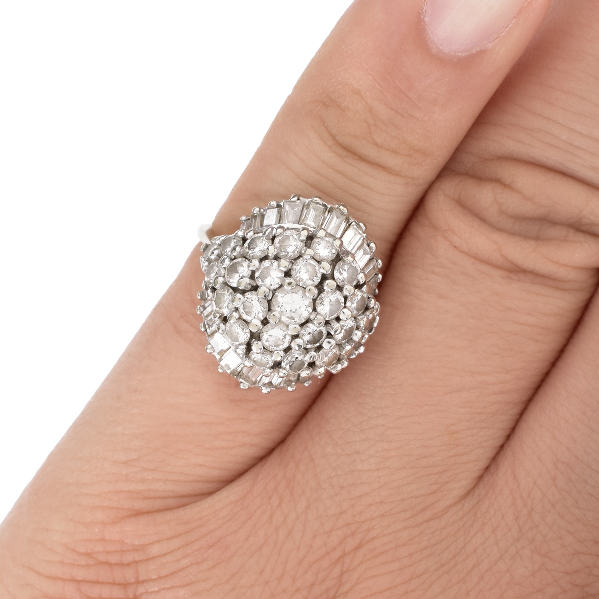 Retro 4.0ct TW Diamond Dome Ring