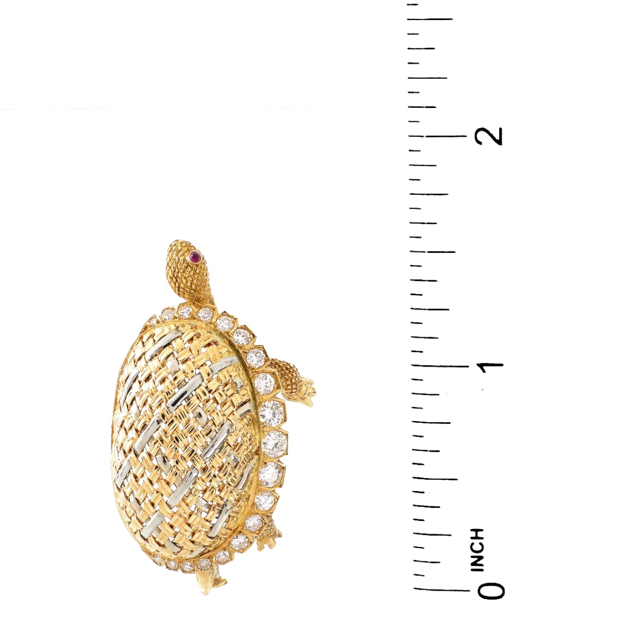 Fine French 18K Gold Turtle Brooch