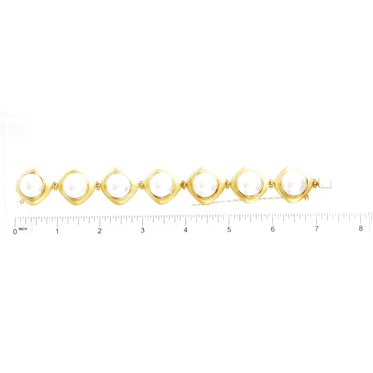 Italian Mabe Pearl and 18K Gold Bracelet