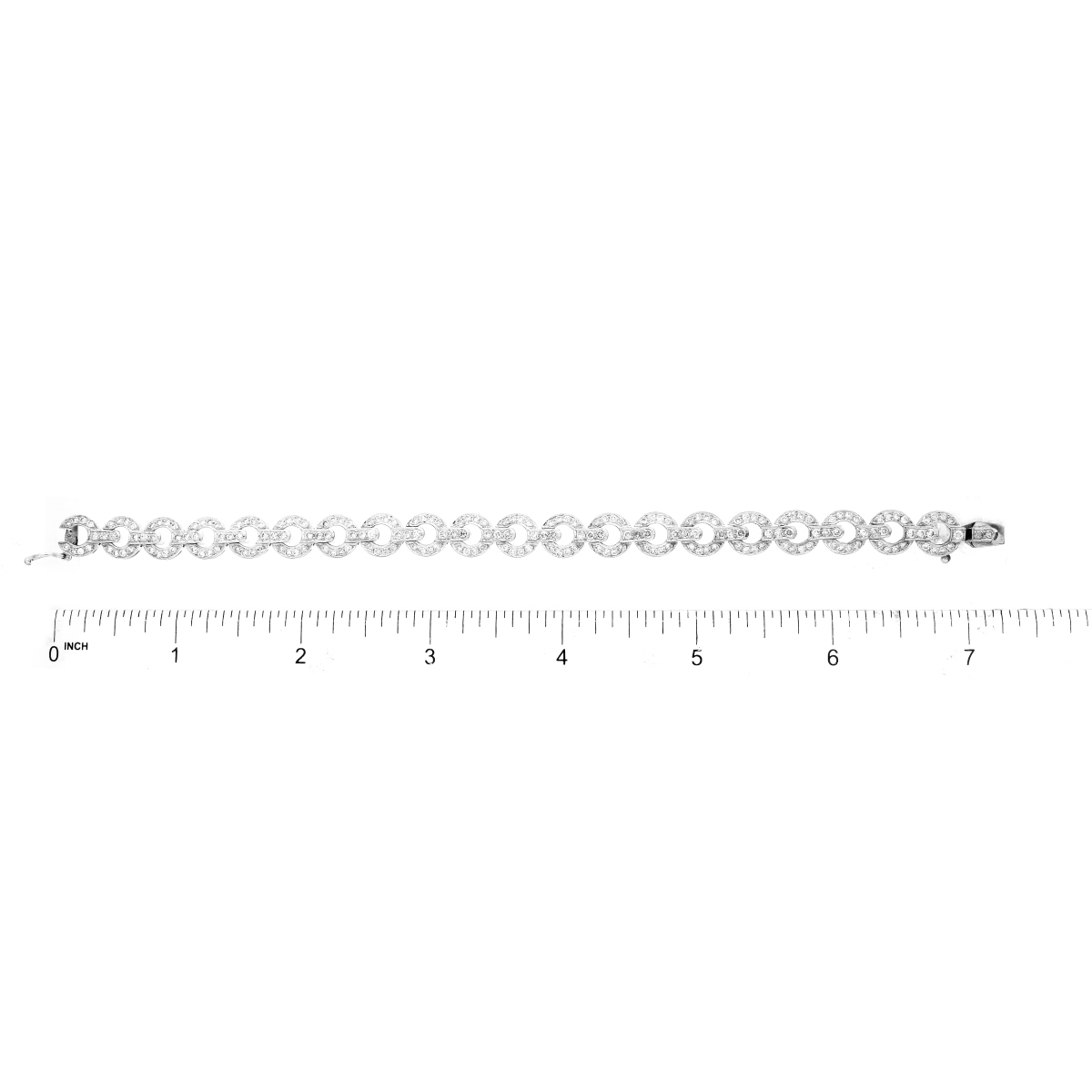Pave Set Diamond and 18K Gold Bracelet