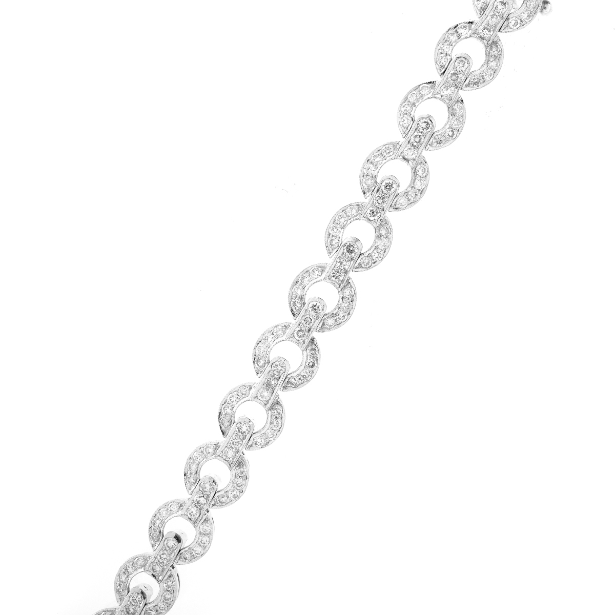 Pave Set Diamond and 18K Gold Bracelet
