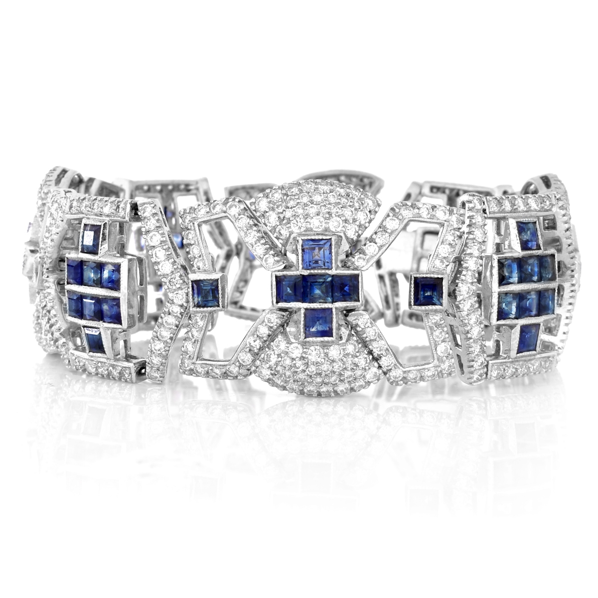 Sapphire, Diamond and 18K Gold Bracelet