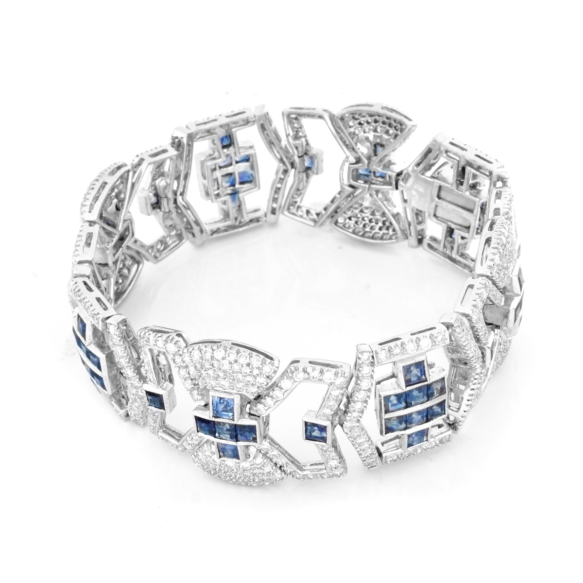 Sapphire, Diamond and 18K Gold Bracelet