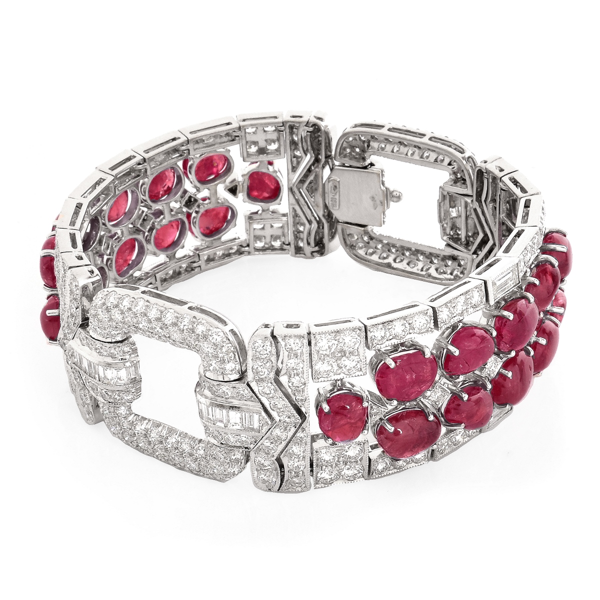 Ruby, Diamond and 18K Gold Bracelet