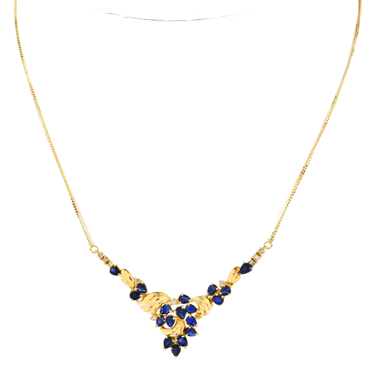 Vintage Sapphire and 14K Gold Necklace