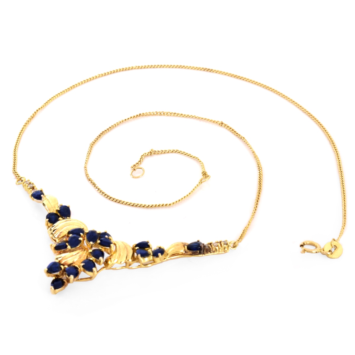 Vintage Sapphire and 14K Gold Necklace