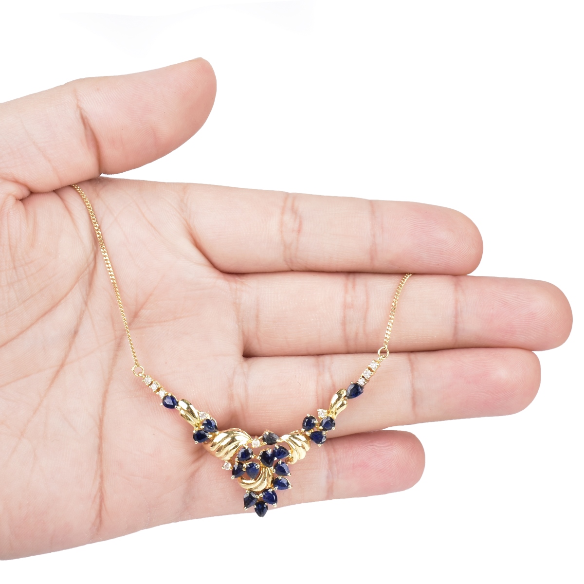 Vintage Sapphire and 14K Gold Necklace